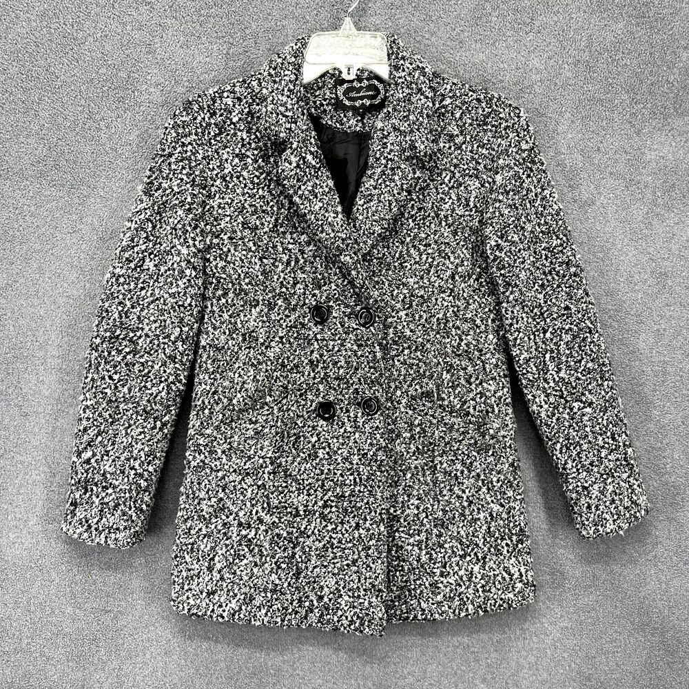 Ambiance Pea Coat Womens Medium Gray outerwear winter Dressy corpcore office